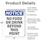 Signmission No Food Or Drink Beyond This Point, 7 in W x Rectangle, Aluminum OS-2PACK-NS-A-710-V-14589 - alternate 5